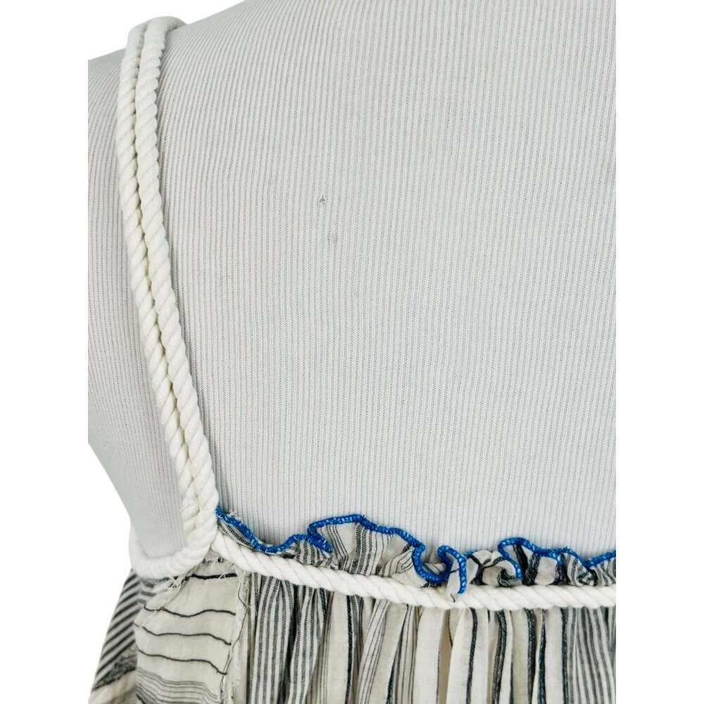NWT Free People Striped Crochet Trim Sleeveless Top | Coastal Grandma Boho Indie - Picture 9 of 16